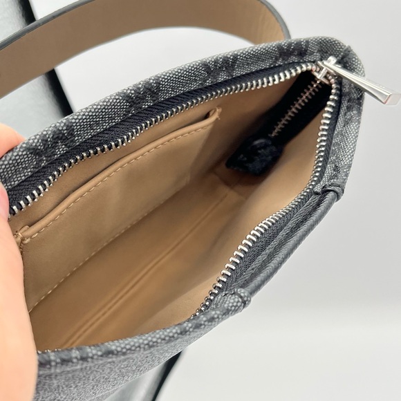 Michael Kors Black and Gray with Silver Charm. Elegant Belt Bag! - Picture 8 of 10